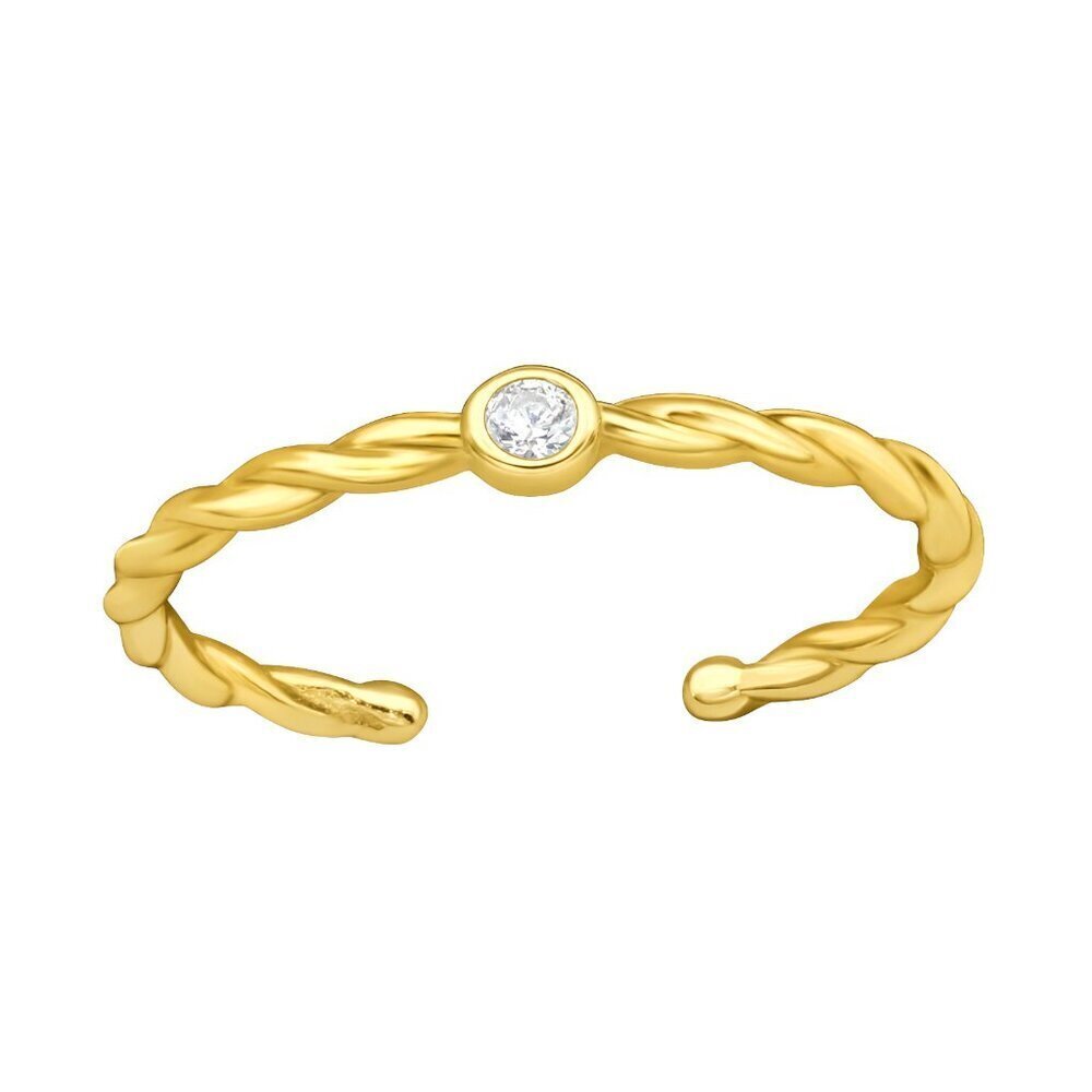 14K Gold Vermeil Twisted Adjustable Toe Ring | 925
